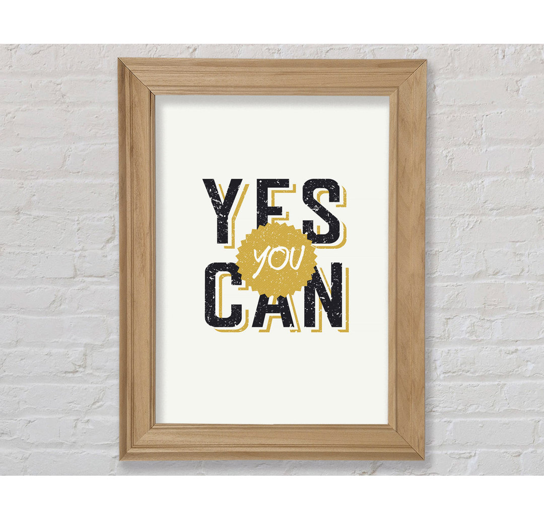 Yes You Can 2 - Einzelne Bilderrahmen Typografie