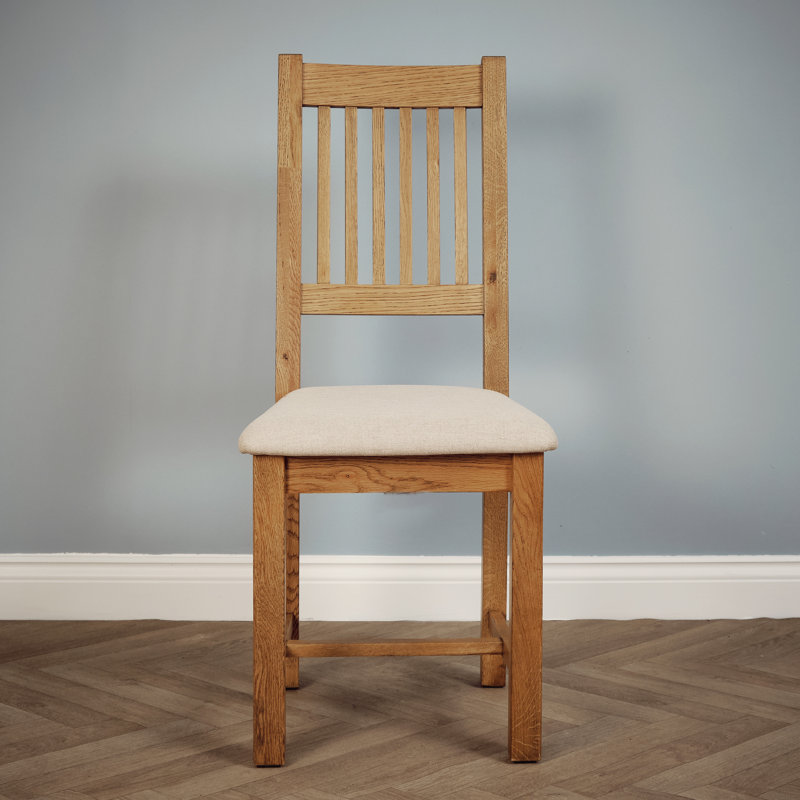 48cm H Genuine Leather Upholstered Parsons Chair in Brown