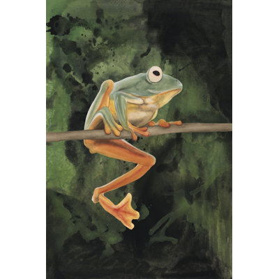 «Antani Watercolor Tree Frogs I» sur toile par Michael Willett