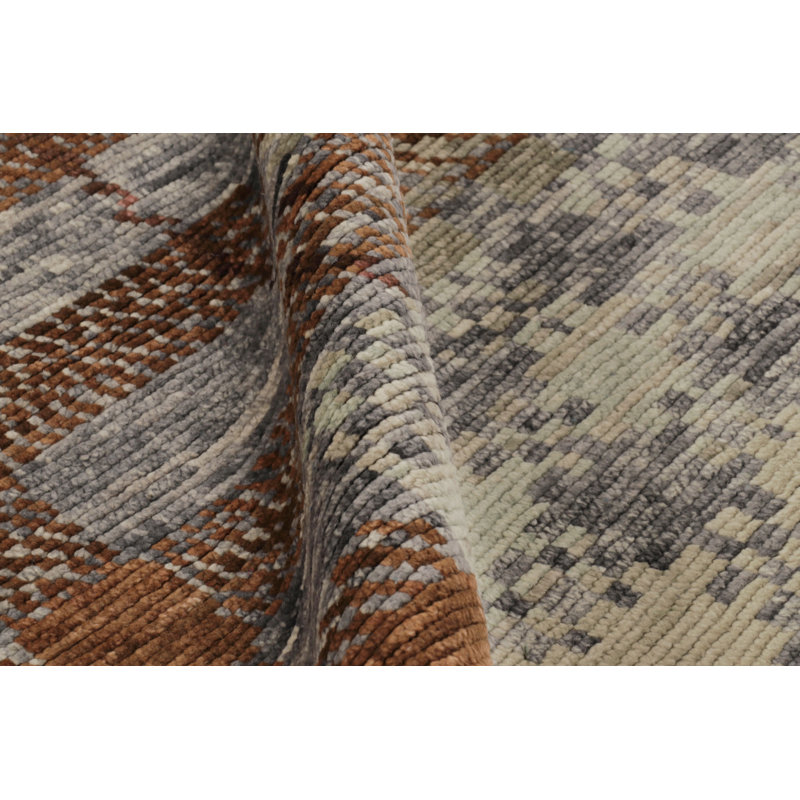 Modern One-of-a-Kind 8'2X10'1 Hand Knotted Area Rug