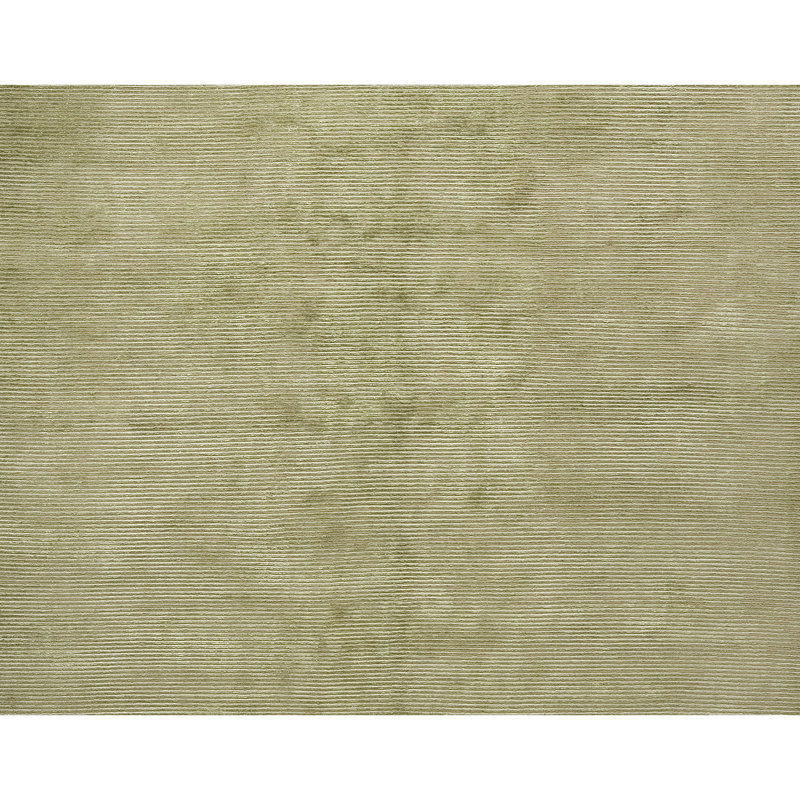 Hand Knotted Area Rug in Olive Green, Rectangle 3' x 5', Olive Green