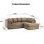 Jumbo Cord Upholstered Corner Sofa Small Back Cushion with Foot Stool -468277973-444416520