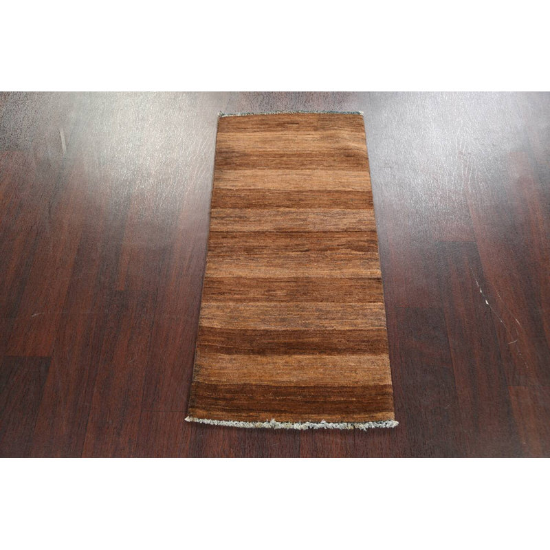Tapis oriental unique en laine noué à la main 1 pi 7 po x 3 pi 3 po Gabbeh Kashkoli
