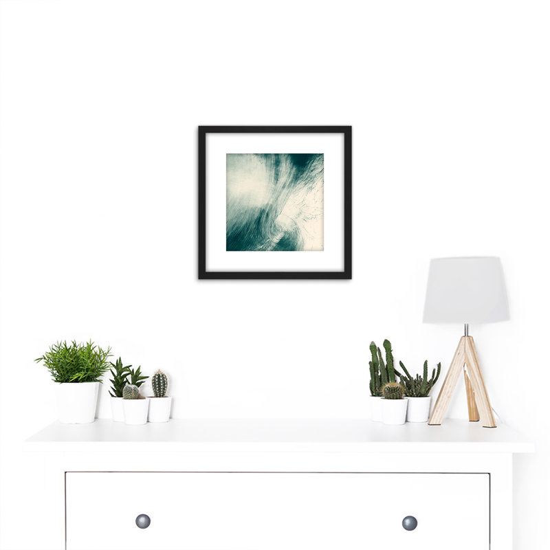 Abstract Lines Flow Green - Single Picture Frame Painting