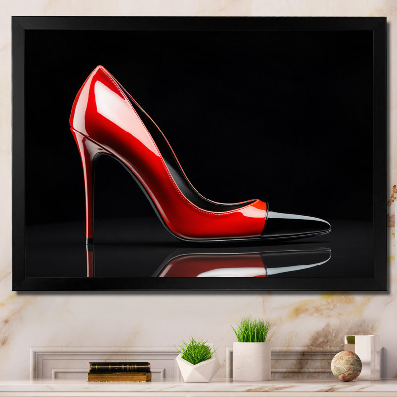 " Fashion High Heels Sleek Silhouette II ", H 30 po x l 40 po x P 1,5 po, Cadre simple noir