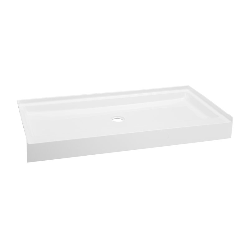 Voltaire 60" x 32" Single-Threshold, Shower Base, Center, White