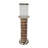 Wood and Metal Pillar Candle Holder with Stacked Ring Design-1359839622