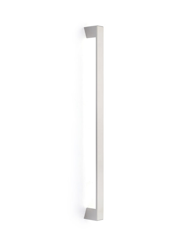 Poignée d'armoire Emtek Trinity, Nickel poli, 12 po d'un centre à l'autre