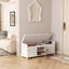  Abdiaziz 10 Pair Linen Blend Upholstered Shoe Storage Bench-415116131