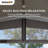 Sunjoy 12 x 12 ft. Gazebo with 2-Tier Canopy Roof, Outdoor Backyard Steel Frame Soft Top Gazebo with Ceiling Hook and Mesh Netting