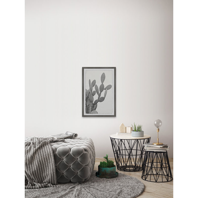 Leaning Cactus - Single Picture Frame Painting, 45 cm H x 38 cm W