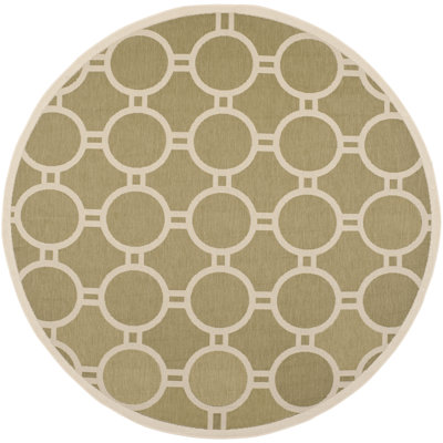 Arneshia Geometric Green/Beige Area Rug