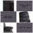Arcadia Black Woven Fabric Motion Recliner-379014070