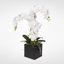 Real Touch Ceramic Orchid Faux Floral Arrangement in Planter