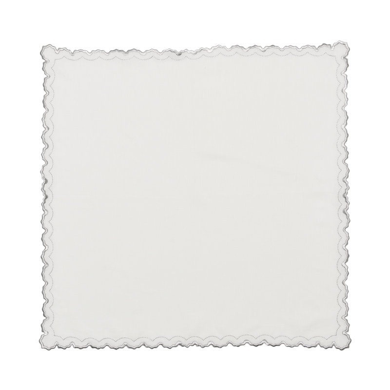 Arches Napkin, White/Silver
