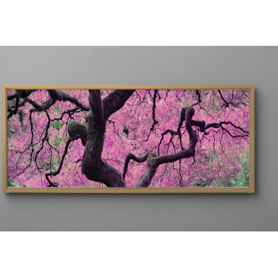 Rose, érable japonais encadré, art mural