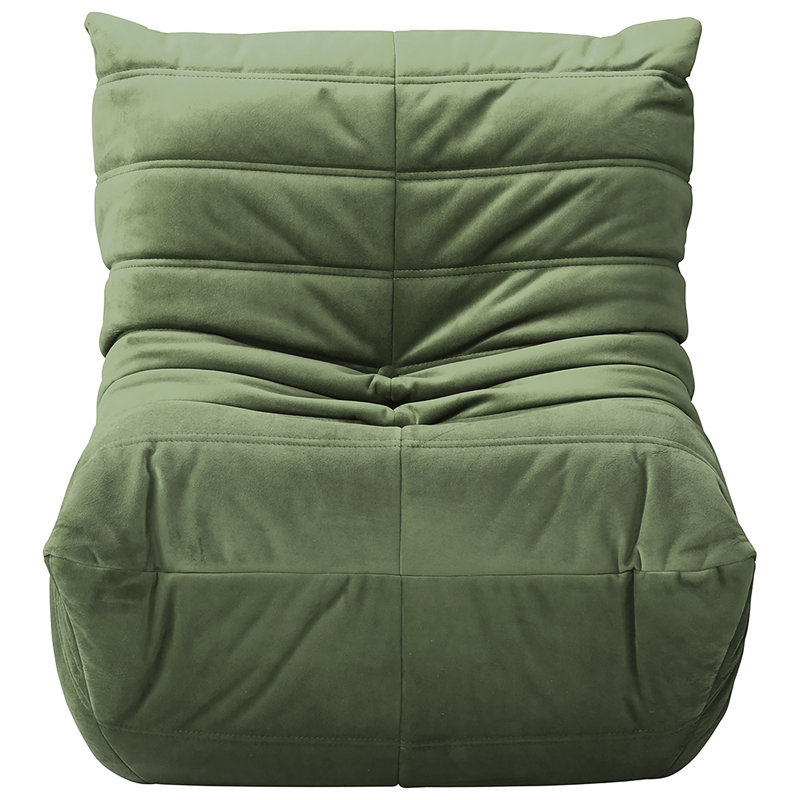Chaise rembourrée en velours Rachel, Velours vert