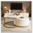 Round Nesting Coffee Table Fluted with Drawer-889376328