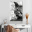 Visage de chat Brampt noir et blanc-108587972