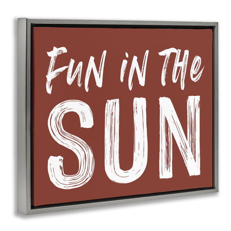 Cadre amusant Fun In Sun, H 25 po x l 31 po, Cadre flottant gris lustré