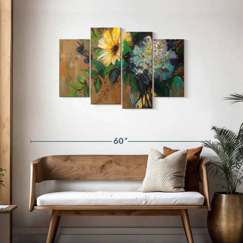 Verre floral, H 27 po x l 43 po