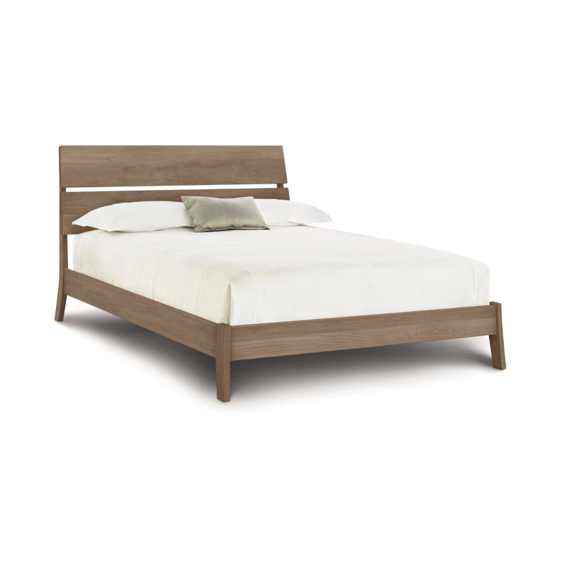Lit plateforme en bois massif Linn, Très grand, Natural Oak