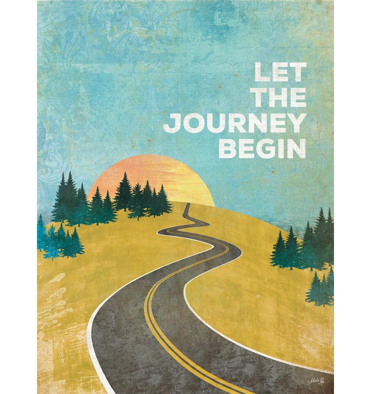 Art sur toile tendue par Trinla Rae, Marla Gallery: Let the Journey Commencer, H 36 po x l 28 po