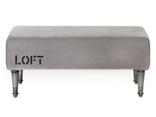 Loft Upholstered Bench, Grey