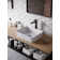 Karran Quattro Matte White Acrylic 18 In. Rectangular Bathroom Vessel Sink With Faucet and Drain