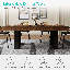 Ensemble de table de salle à manger pour 6 personnes avec table extensible et 6 chaises rembourrées en tissu-32575389-32575379