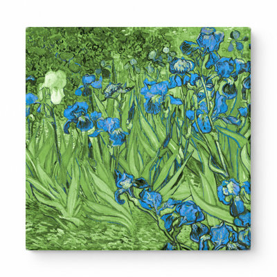 Irises (1889) — Square Canvas Wall Art
