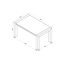 Table de salle à manger rectangulaire contemporaine en marbre 6pc