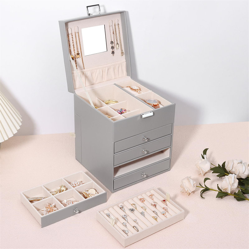 Russella Jewellery Box +, in Grey