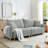 90.15" Queen Size Sleeper Sofa with Storage, Upholstered Convertible Pull Out Couch Bed, Multi-Functional Sofa Bed for Small Apartment, Living Room, Guest Room-151437281