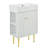 21.6" White Bathroom Vanity, Combo Cabinet, Bathroom Storage Cabinet, Single Ceramic Sink, Left Side Storage-334716319