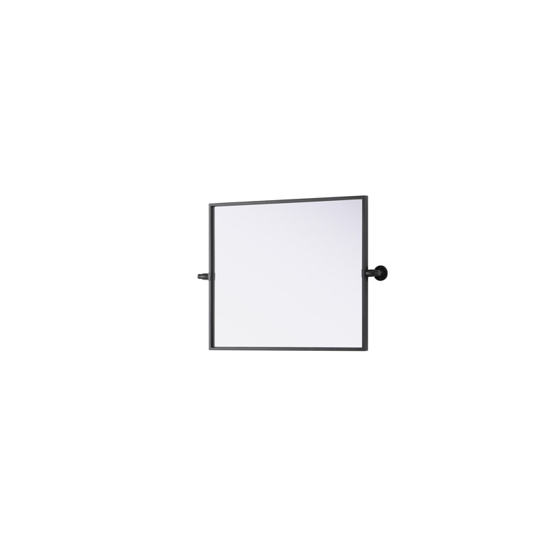 Amoura Pivot Mirror, 24" x 20", Black