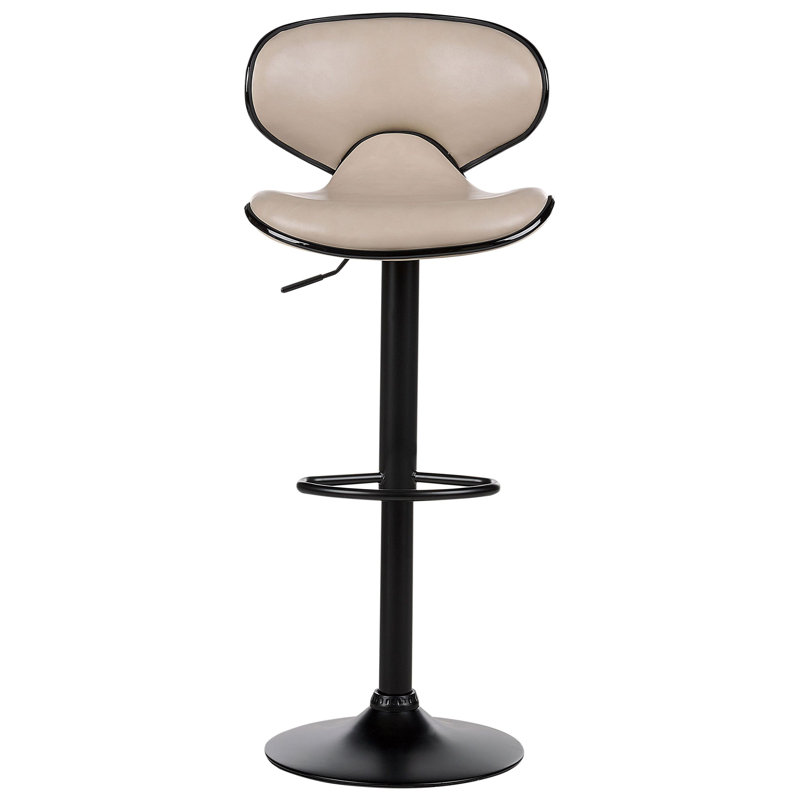 Eastvale Swivel Upholstered Adjustable Height Counter Stool with Metal Frame, Beige