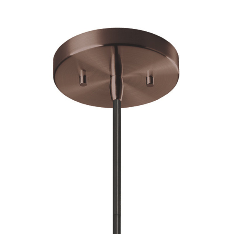 Luminaire suspendu à 1 lumière Leni, Terracotta, Bronze foncé