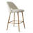 Miomir Boucle and Polyester Counter Stools with Upholstered Back 
