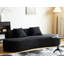 Luxueux canapé incurvé à 4 places avec coussins décoratifs, coussins en mousse haute densité et demi-lune pour une détente confortable