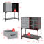 Tool Cabinet On Wheels, Rolling Tool Trolley Cart with Large Storage Space, Tools Storage Organizer with Pegboard for Workshop Garage, Black & White (100W x 50D x 121H)