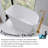 51-inch Freestanding Solid Surface Deep Soaking Bathtub with Seat