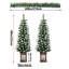 Ensemble de 3 pièces d'arbre et couronne artificielle 48 po avec lumières DEL et pots dorés