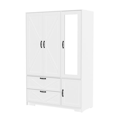 Armoire penderie 72 "avec miroir et tiroirs