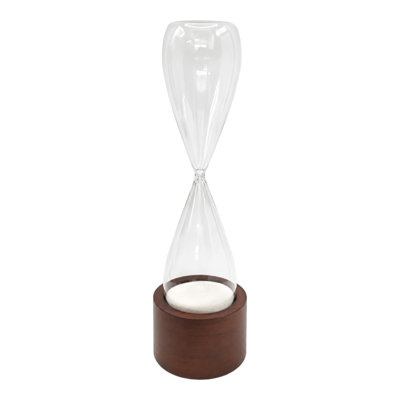 Sablier en verre contemporain pour salon et bureau - Objet décoratif moderne et intemporel pour la maison et l'école