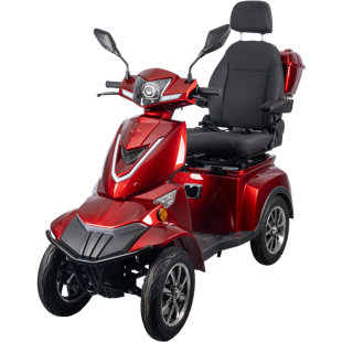 Hs4w-a1r-n Heavy Duty 4 Wheel Mobility Scooters, Red Color 