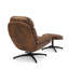 Upholstered Swivel Accent Chair with Footstool-943333652