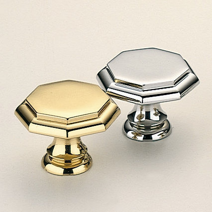 Classic & Modern Geometric Knob, Polished Brass, 1.56" H x 1.56" W x 1.06" D