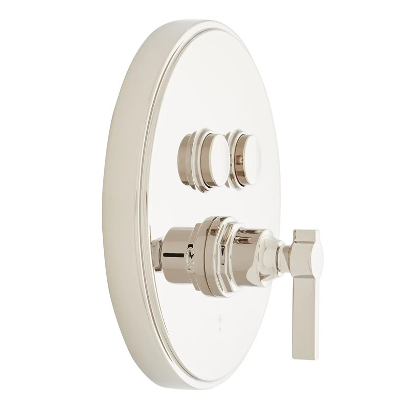 Signature Hardware Greyfield Pressure Balance Shower Trim, Polished Nickel