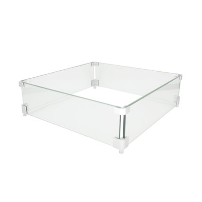 20 x 20 inch Square 8 mm Thickness Fire Pit Glass Wind Guard